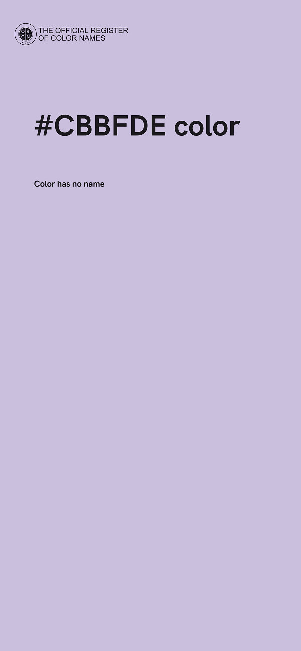 #CBBFDE color image