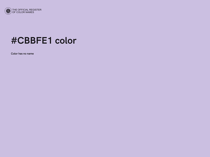 #CBBFE1 color image