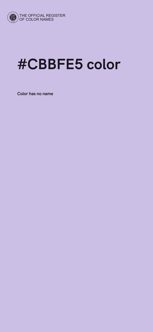 #CBBFE5 color image