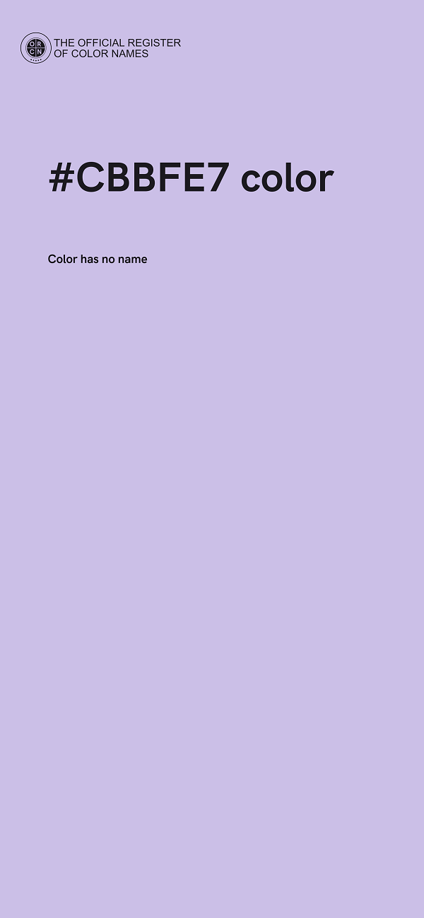 #CBBFE7 color image