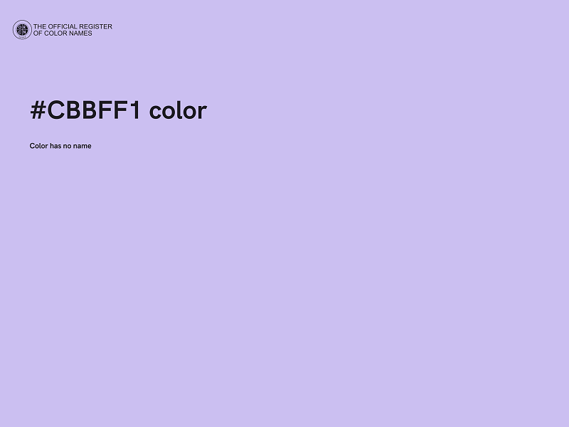 #CBBFF1 color image
