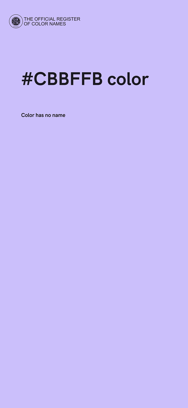 #CBBFFB color image