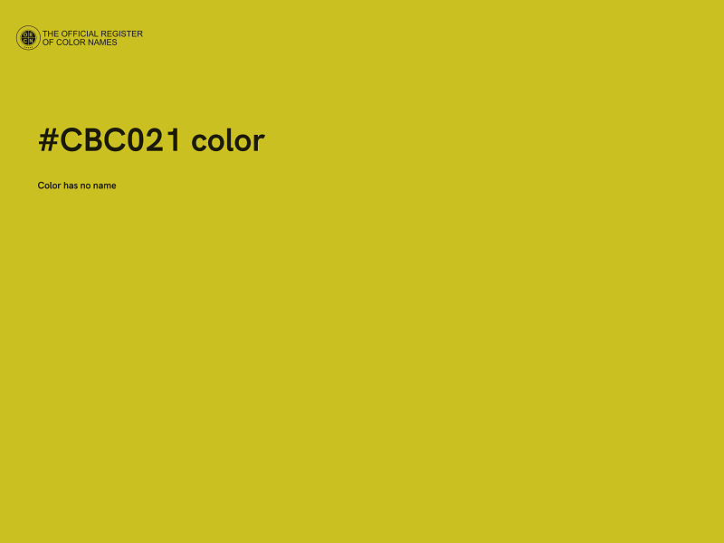 #CBC021 color image