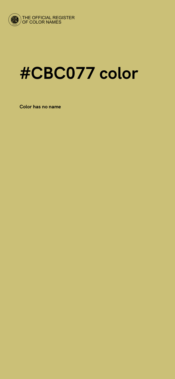 #CBC077 color image