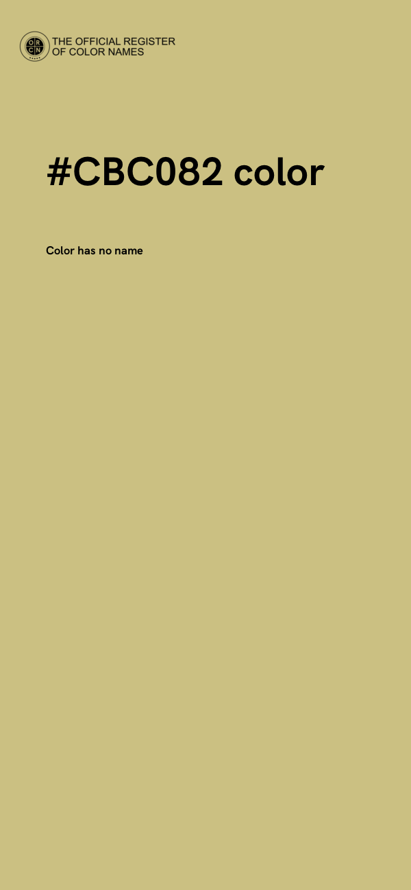 #CBC082 color image