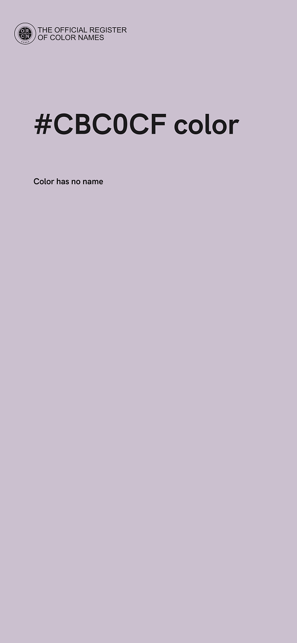 #CBC0CF color image