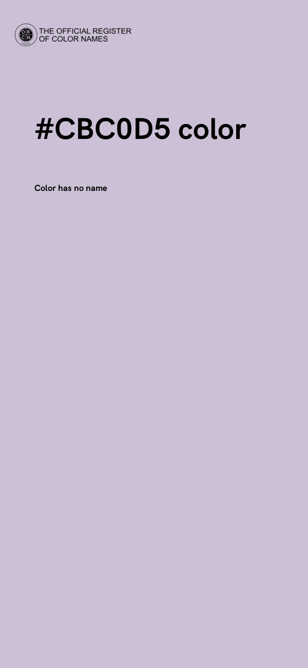 #CBC0D5 color image