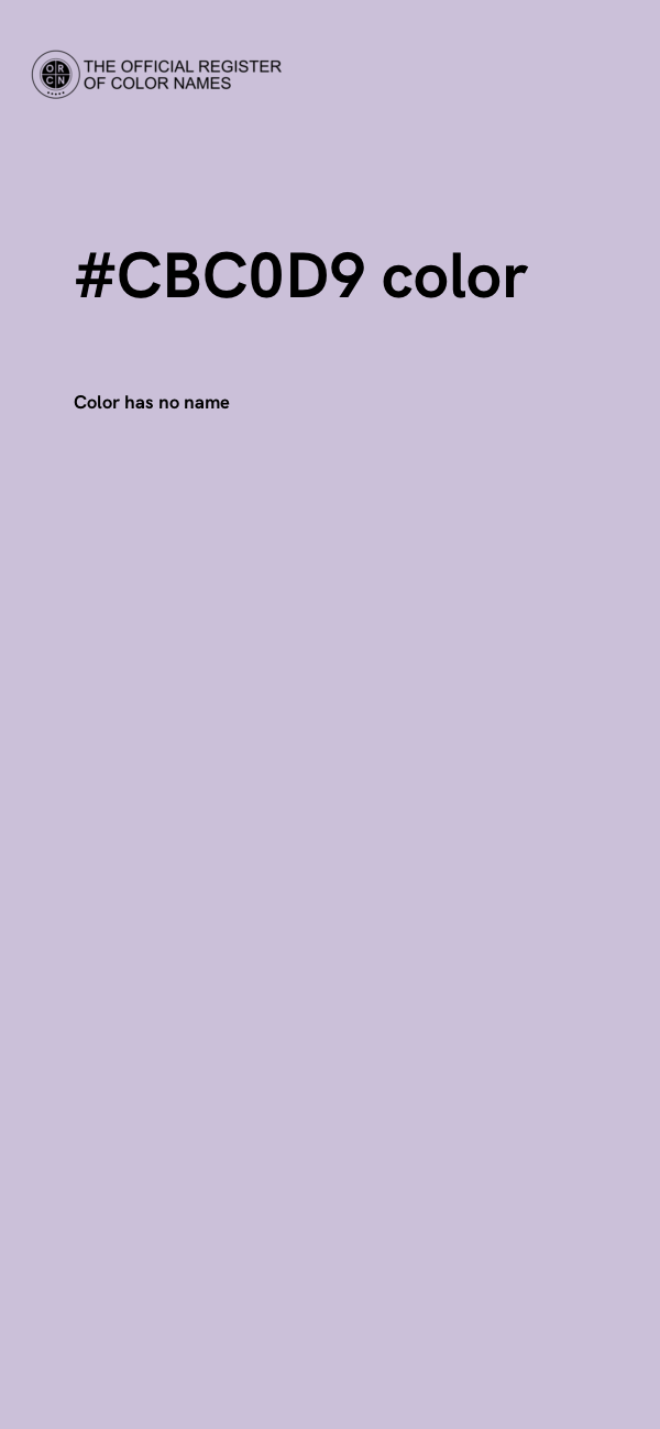 #CBC0D9 color image