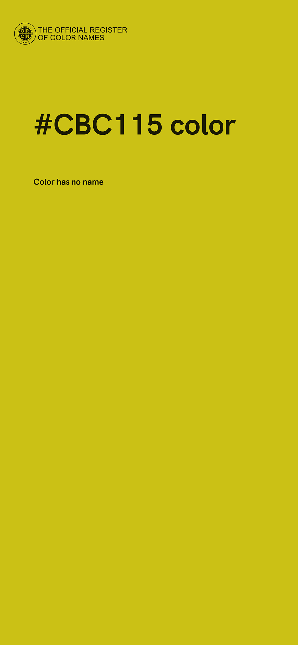 #CBC115 color image