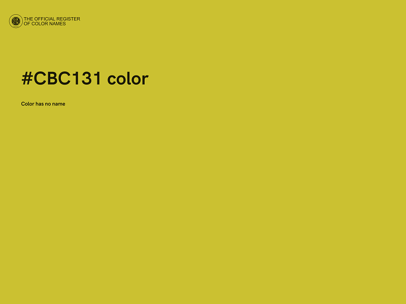 #CBC131 color image