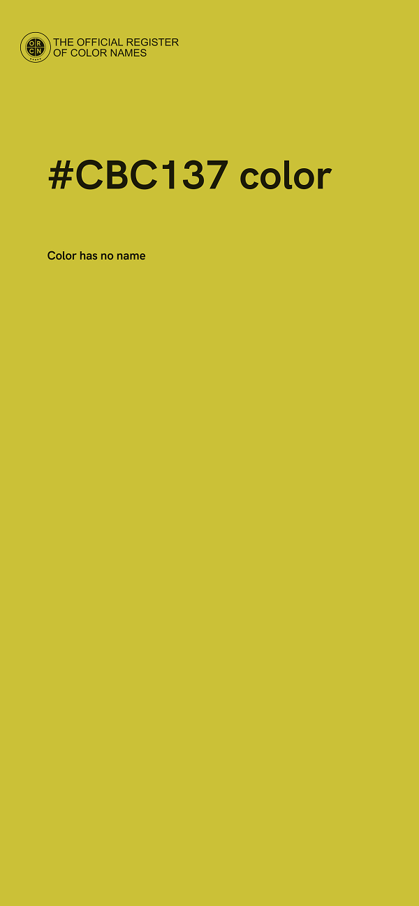 #CBC137 color image