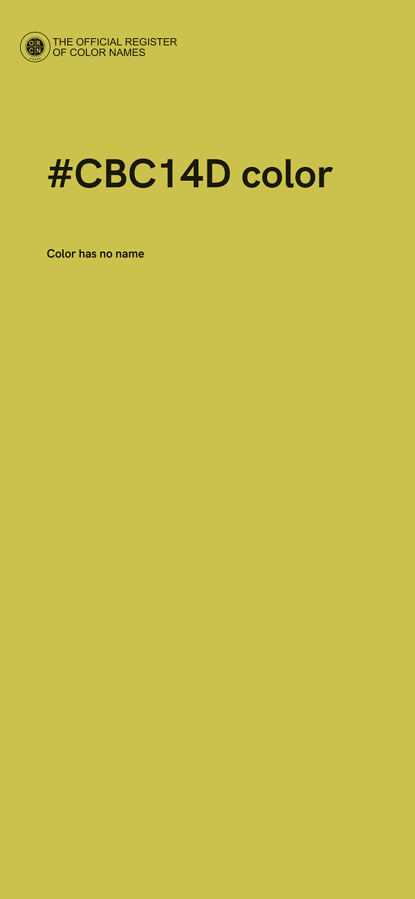#CBC14D color image