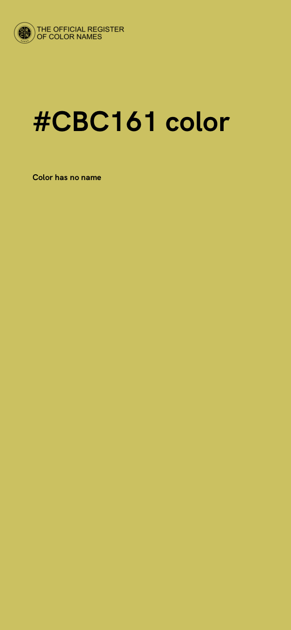 #CBC161 color image
