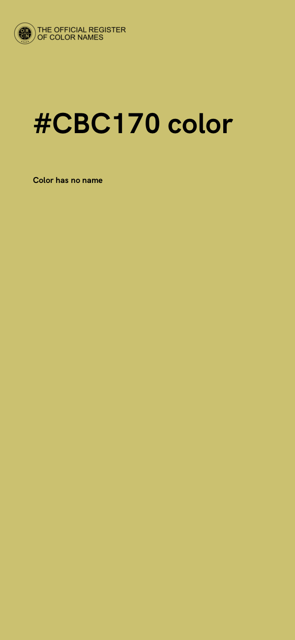 #CBC170 color image