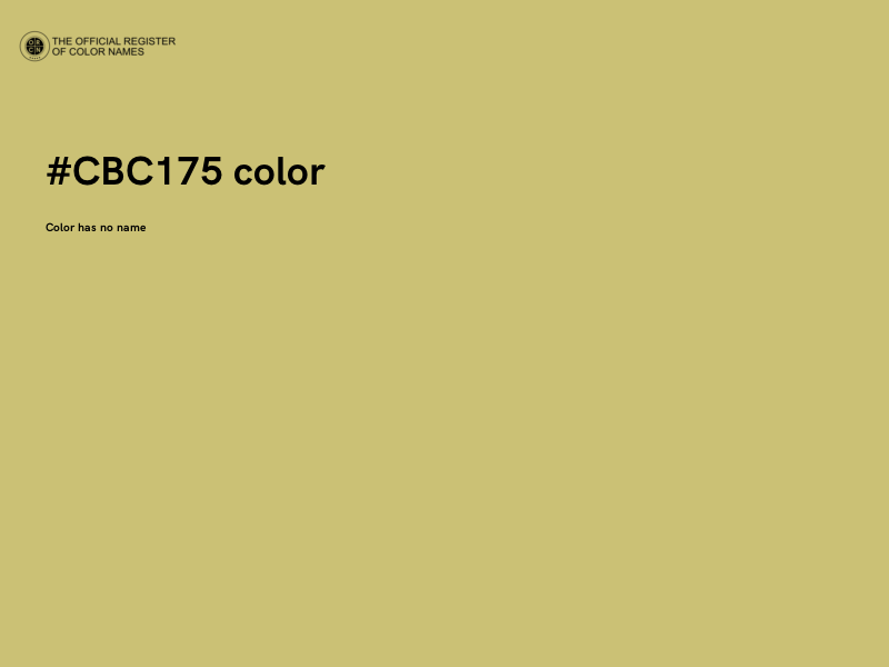 #CBC175 color image