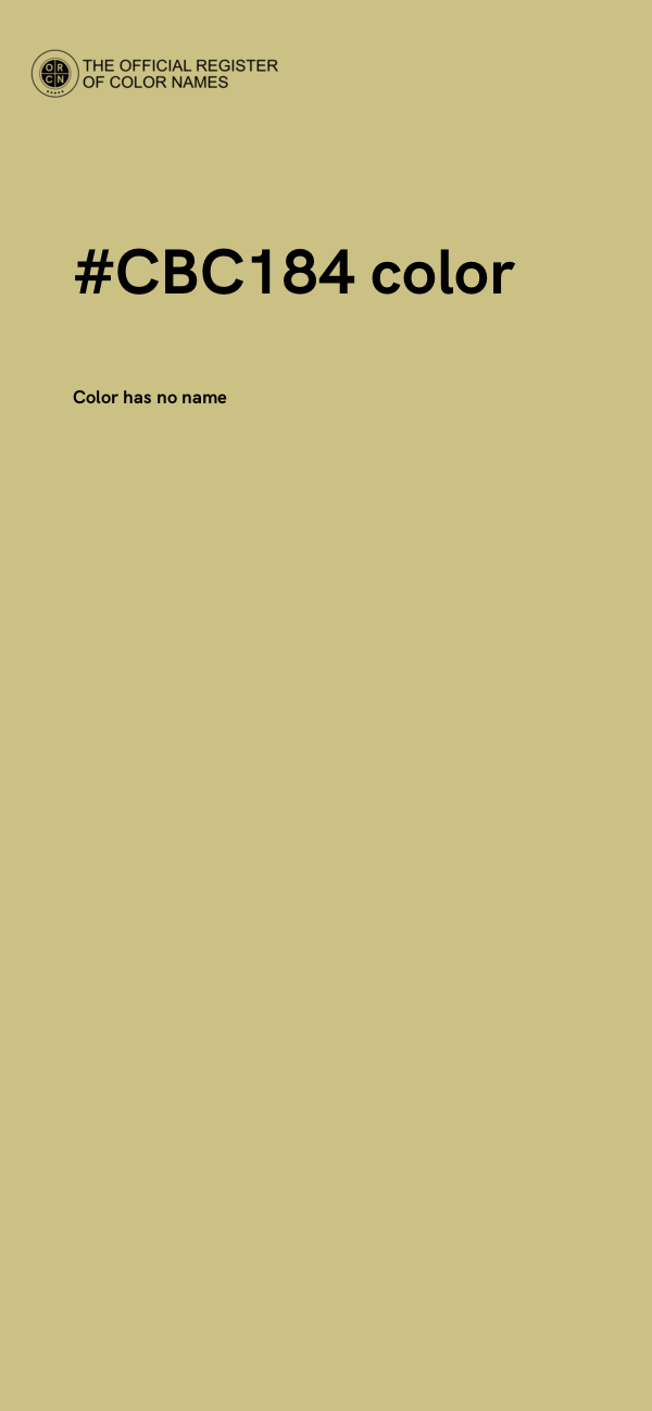 #CBC184 color image