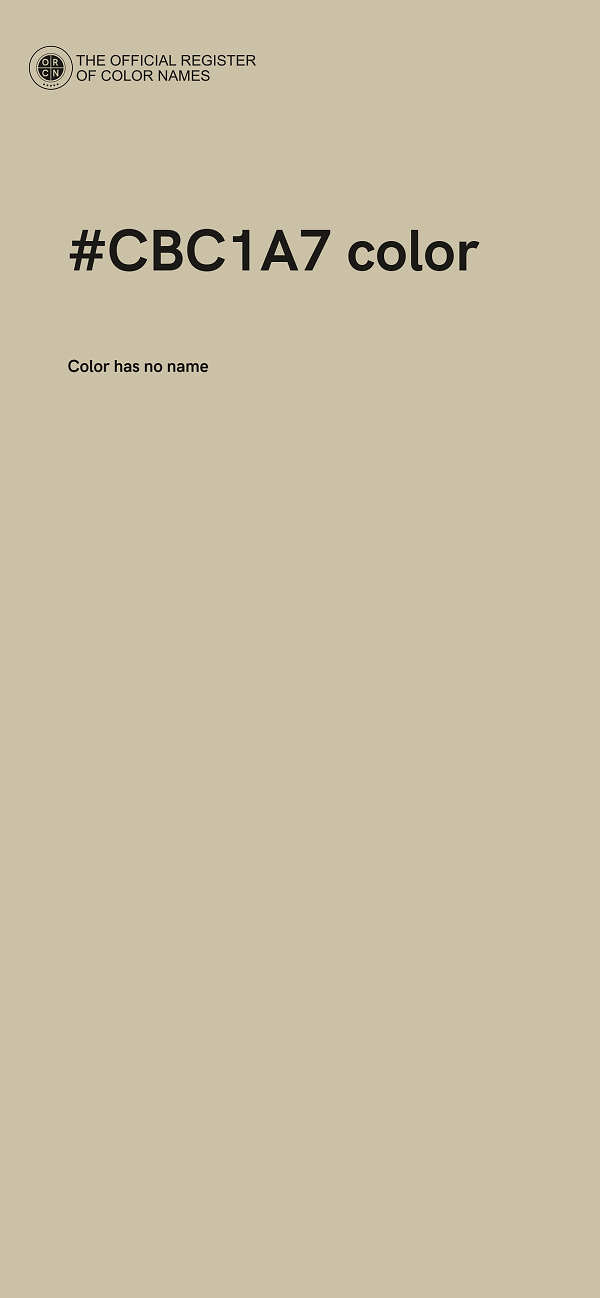 #CBC1A7 color image