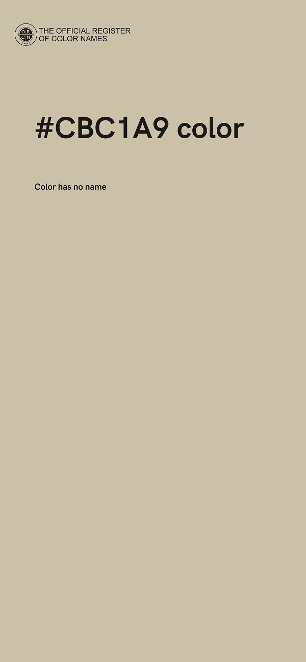 #CBC1A9 color image