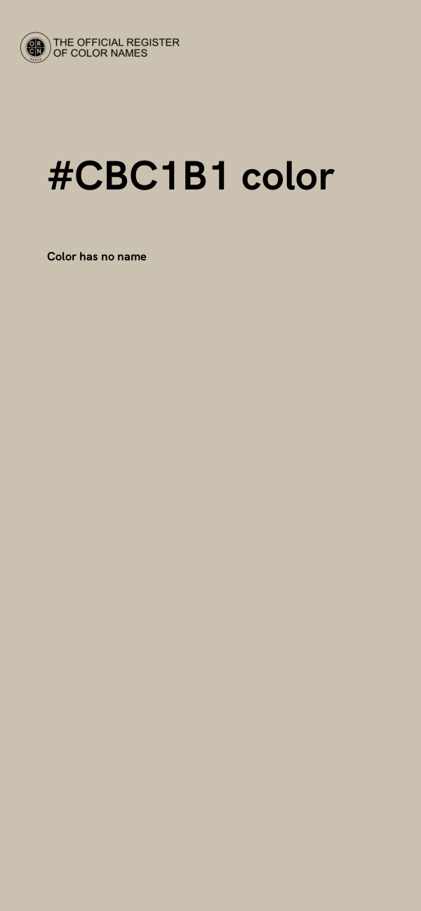 #CBC1B1 color image