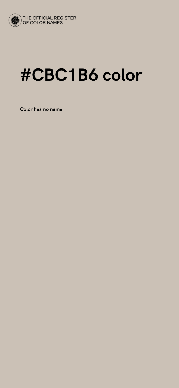#CBC1B6 color image