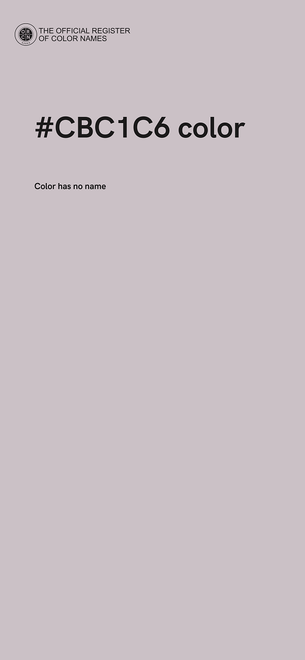 #CBC1C6 color image