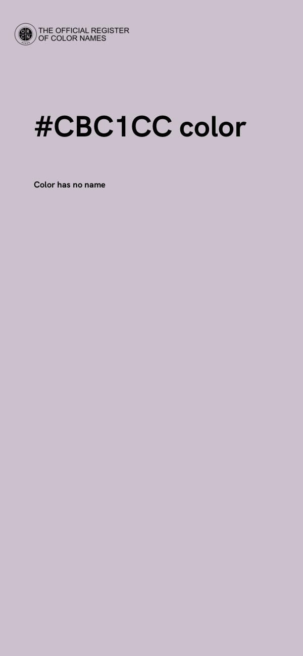 #CBC1CC color image