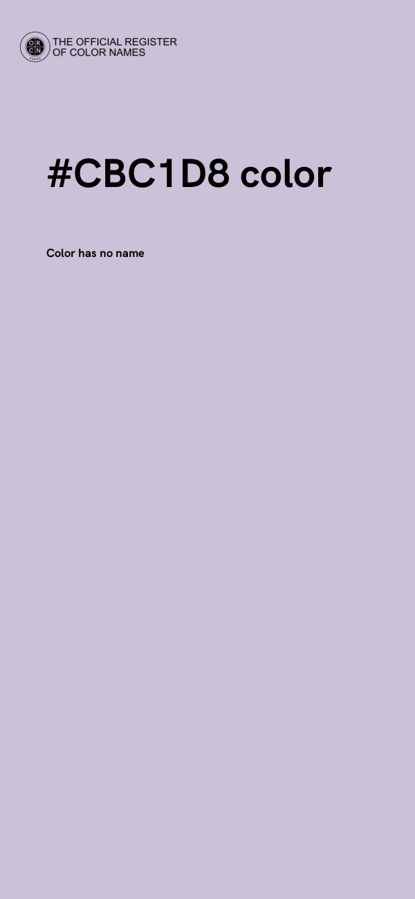 #CBC1D8 color image