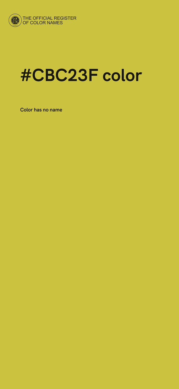 #CBC23F color image