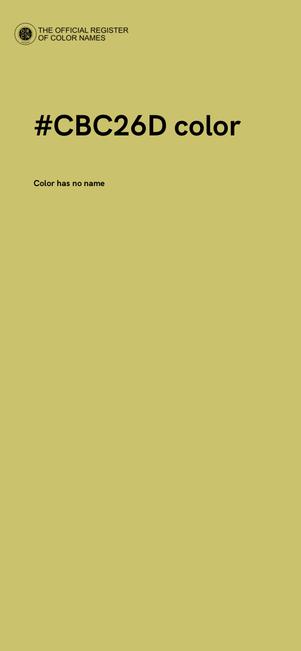 #CBC26D color image