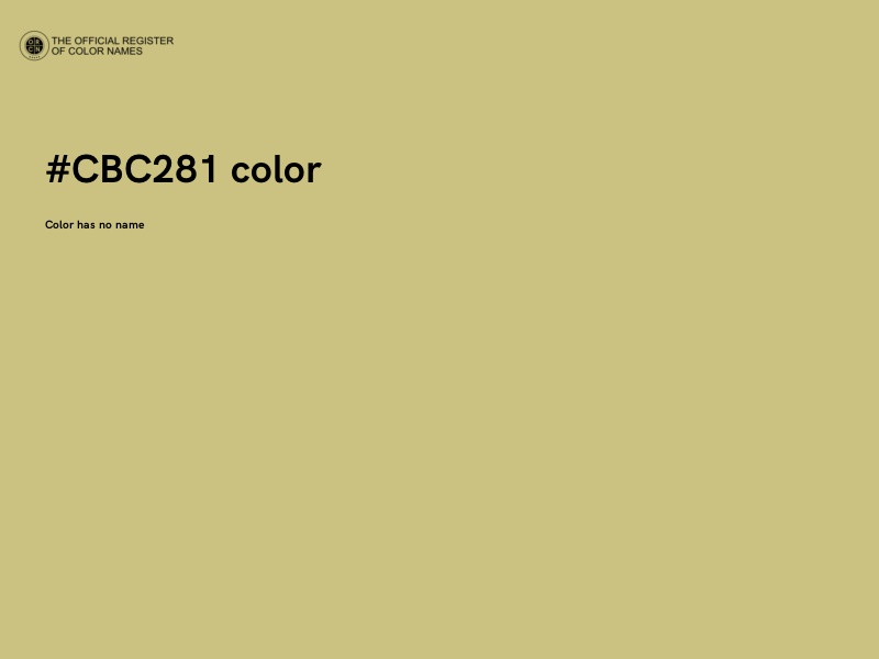 #CBC281 color image