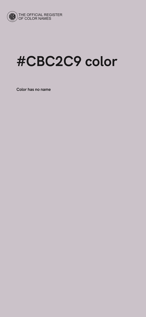 #CBC2C9 color image