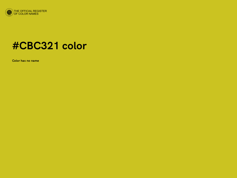 #CBC321 color image