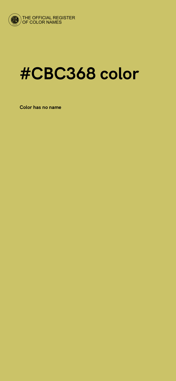 #CBC368 color image