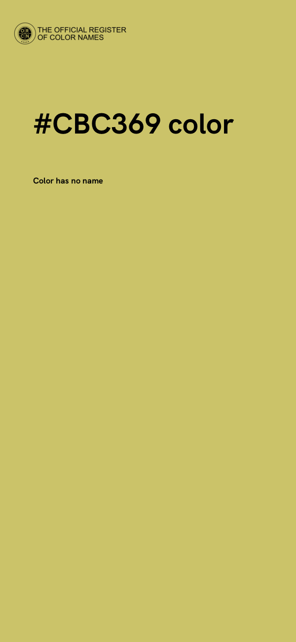 #CBC369 color image