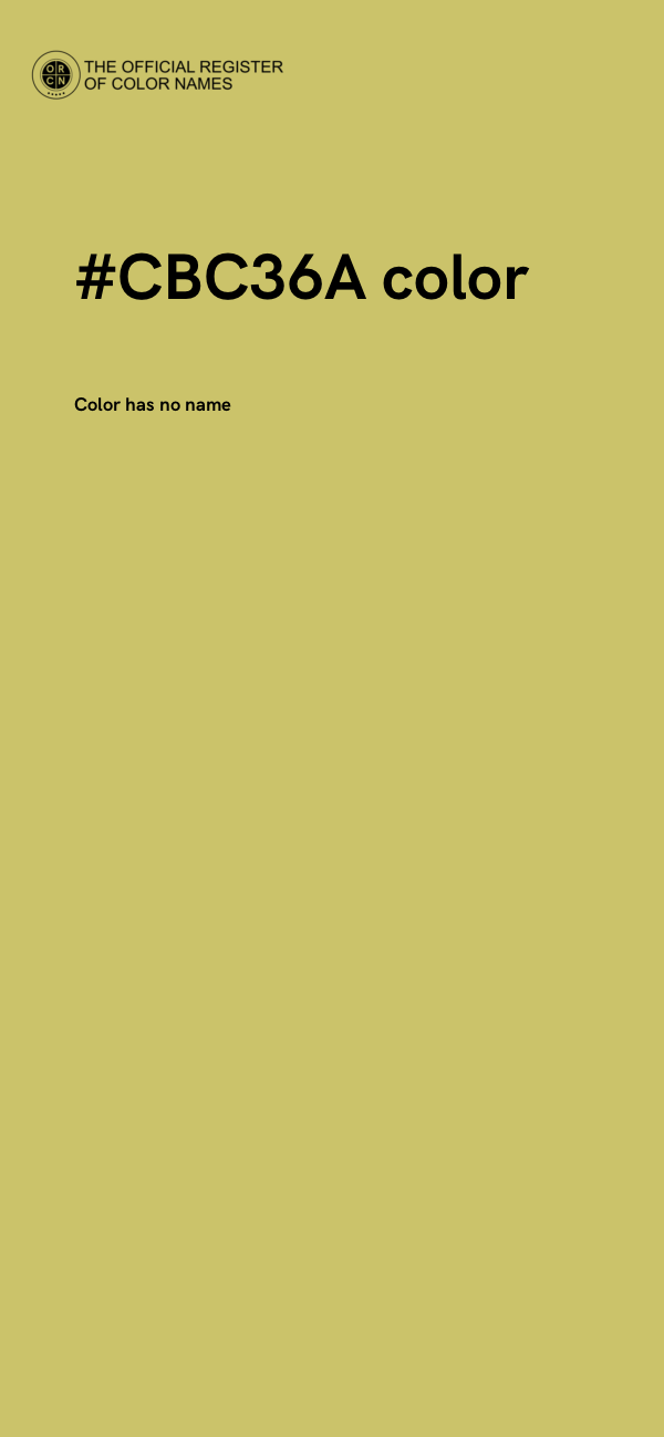 #CBC36A color image
