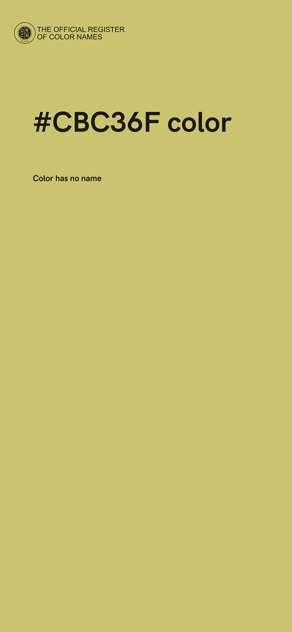 #CBC36F color image