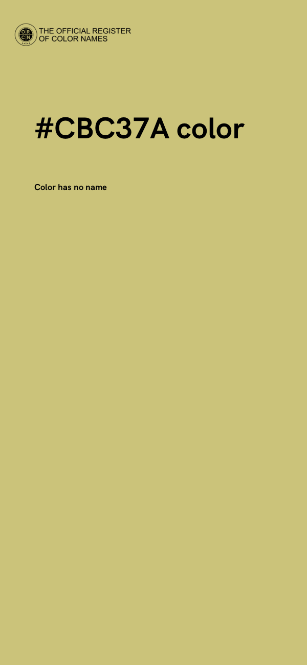 #CBC37A color image
