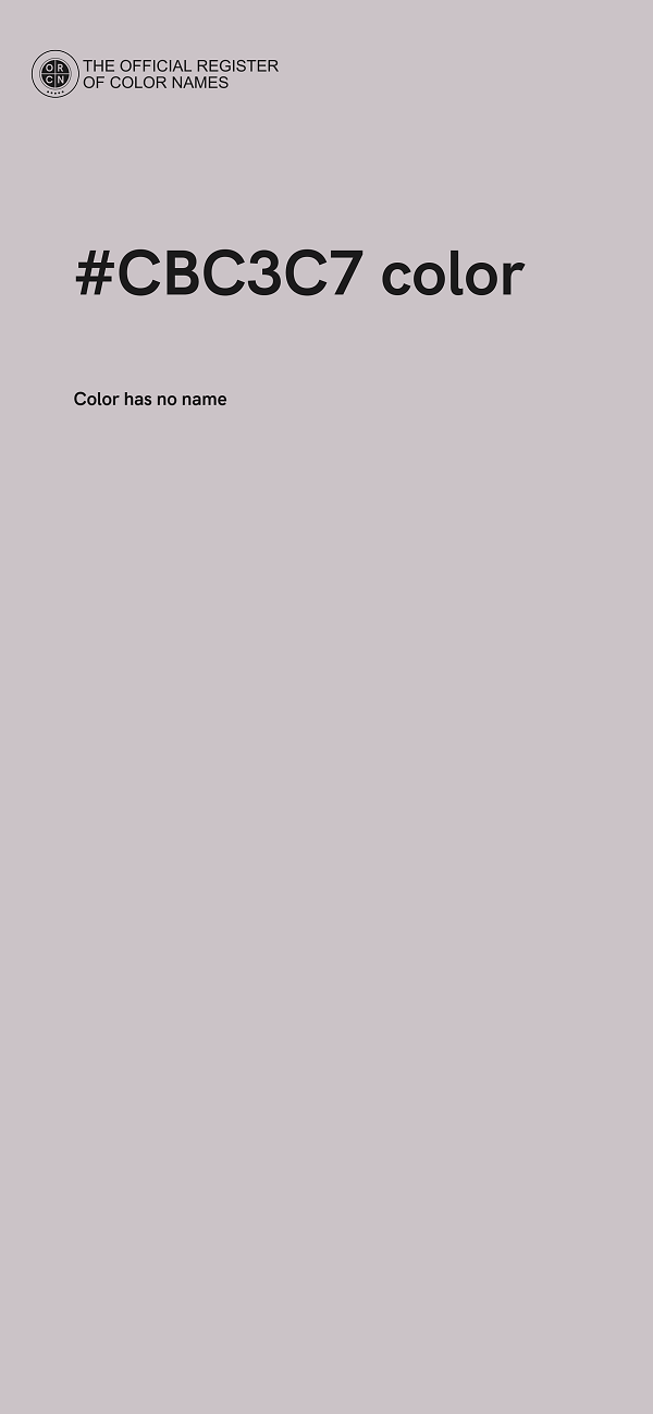 #CBC3C7 color image