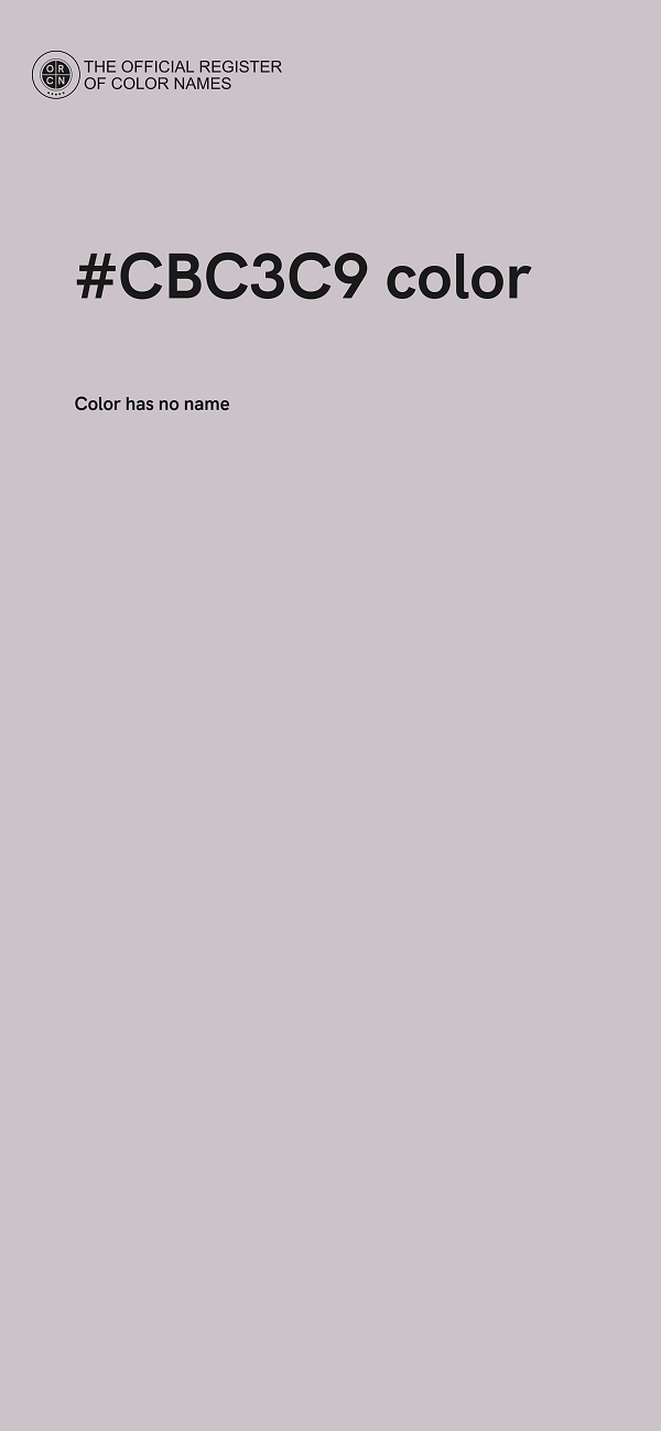 #CBC3C9 color image