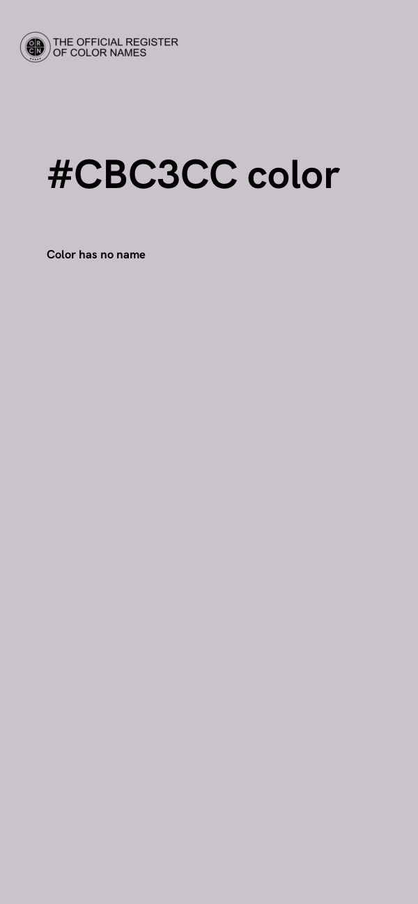 #CBC3CC color image