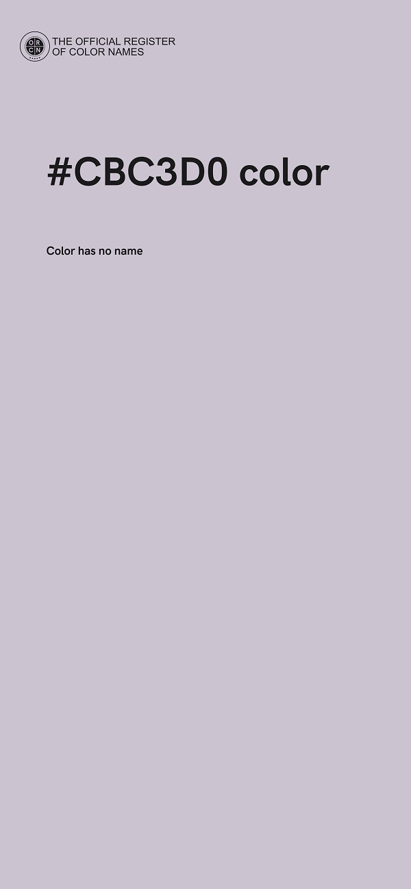 #CBC3D0 color image