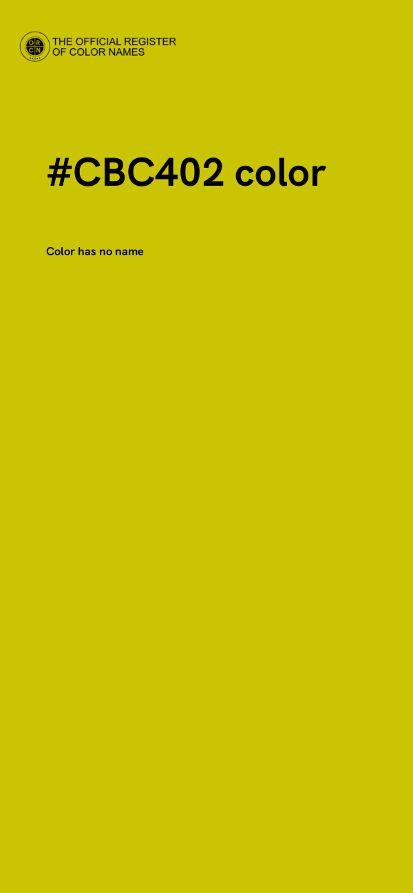 #CBC402 color image