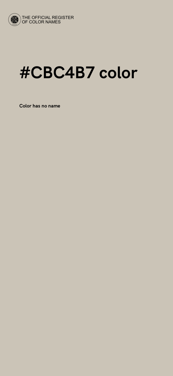 #CBC4B7 color image