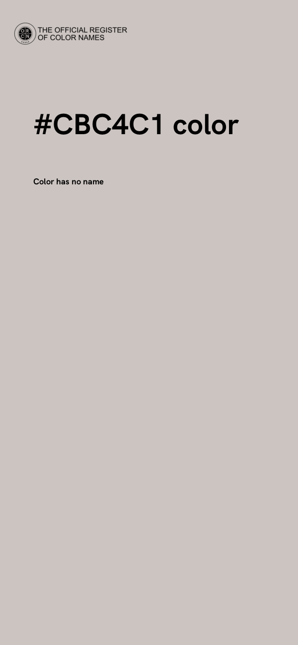 #CBC4C1 color image