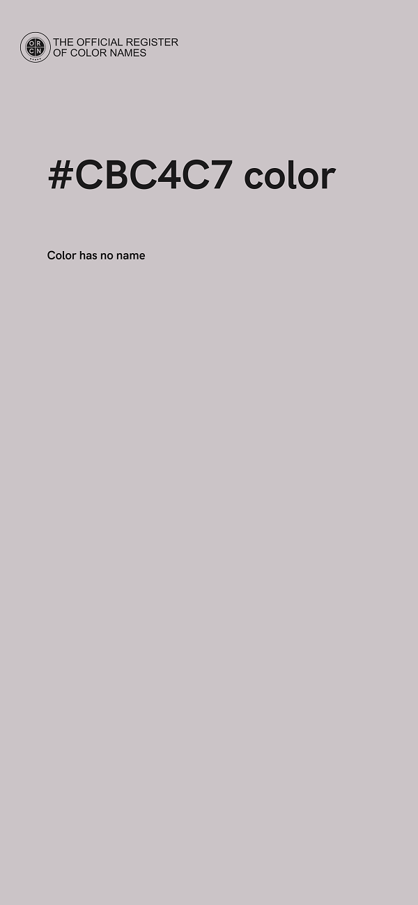 #CBC4C7 color image