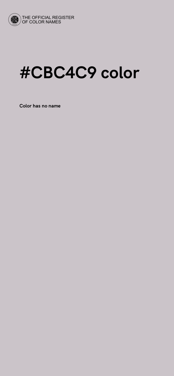 #CBC4C9 color image