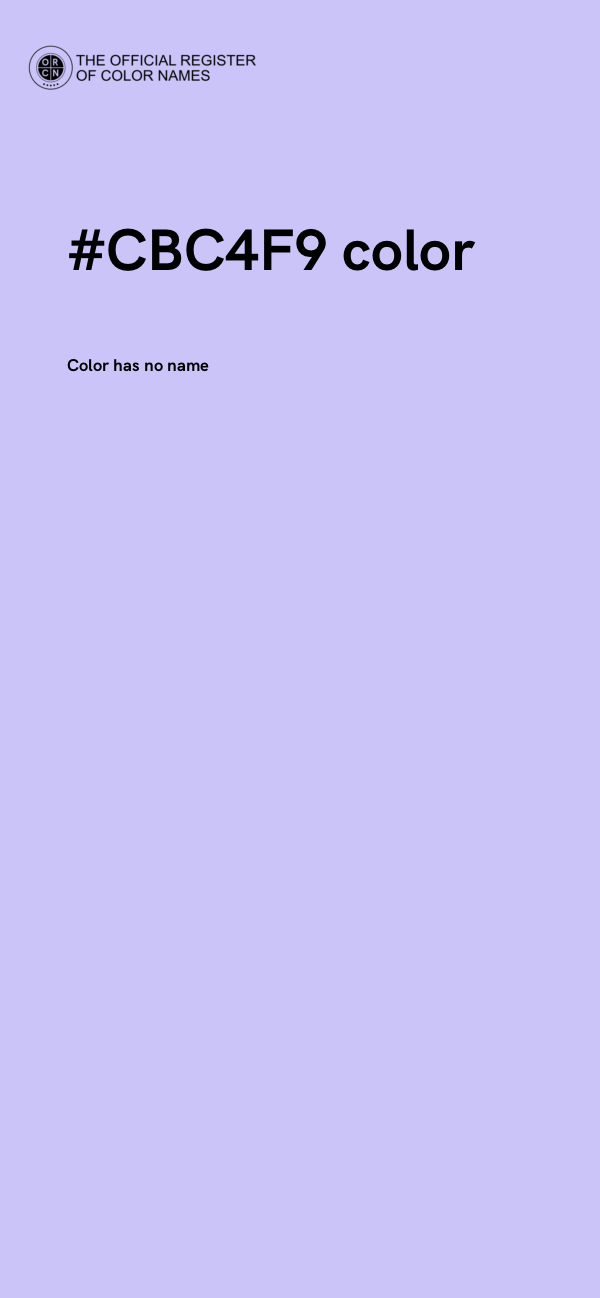 #CBC4F9 color image