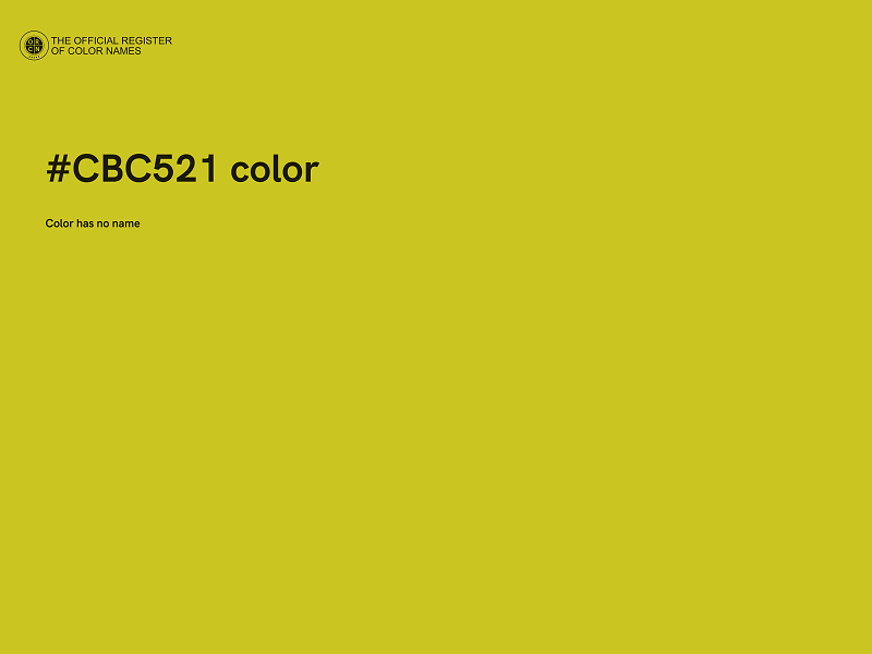 #CBC521 color image