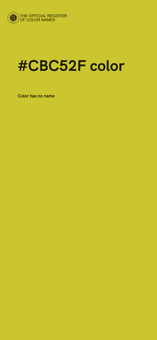 #CBC52F color image