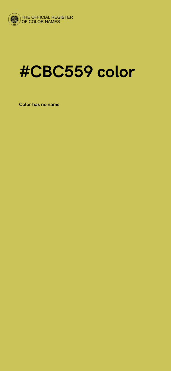#CBC559 color image